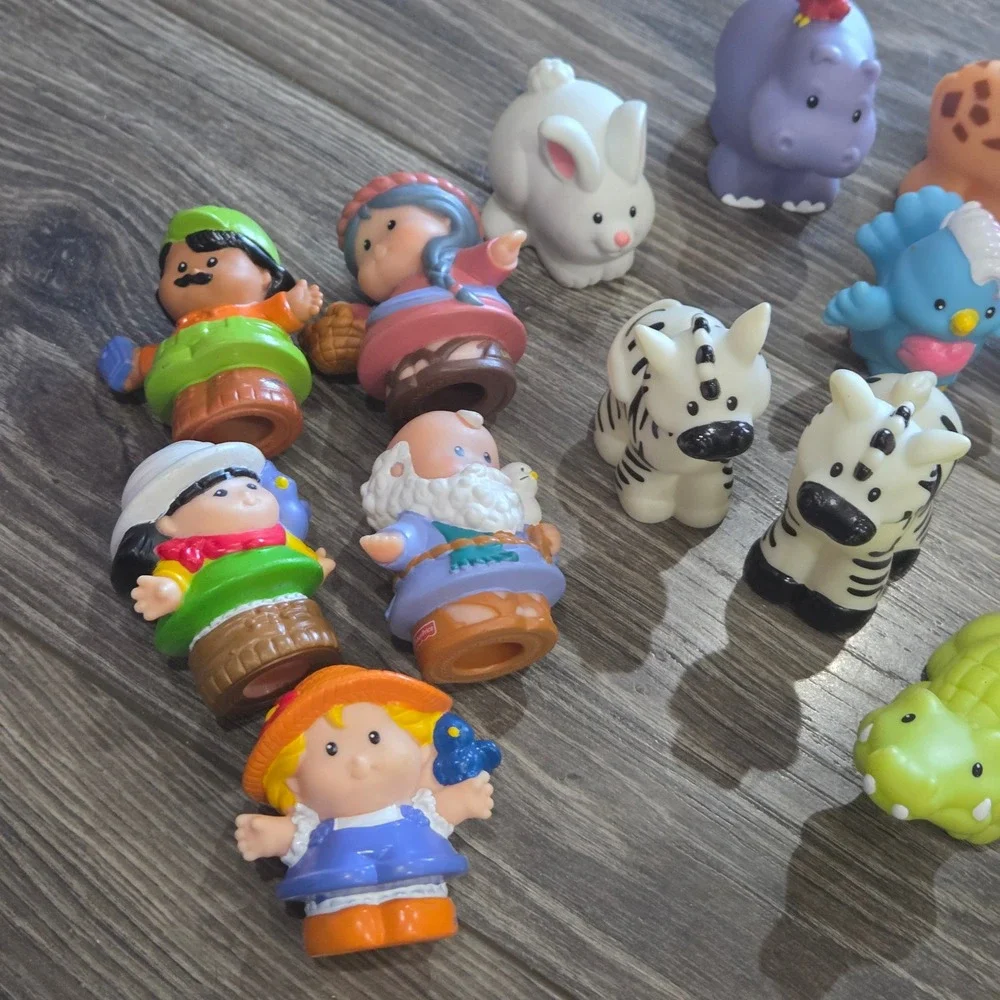 Fisher-Price Little People Noah's Ark Zoo Animal Figure Lot 25pc 2001 Vintage